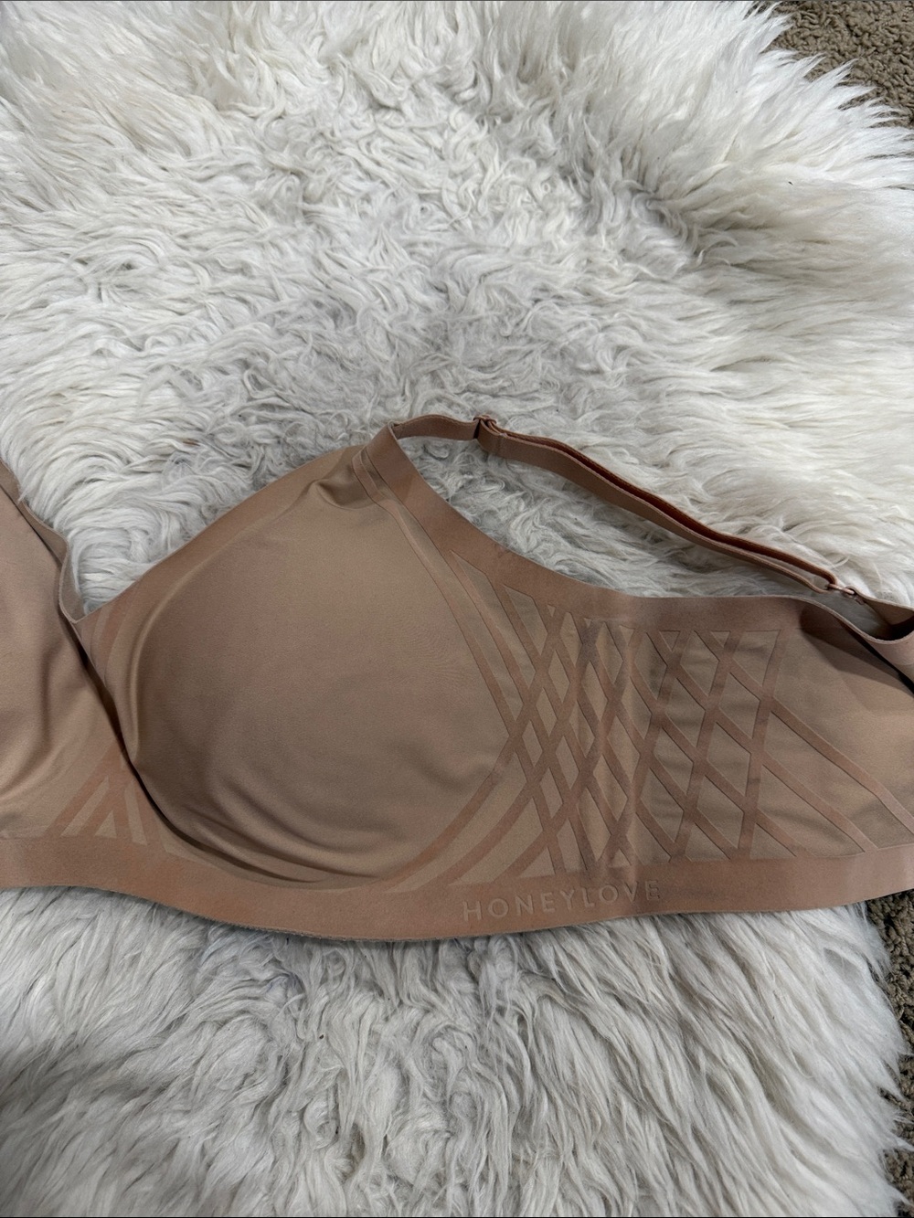 Honeylove Silhouette Wireless Seamless T-Shirt Bra Size 1X Sand LWBR0201 - Picture 6 of 9